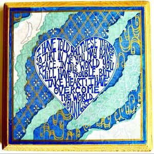 One of a kind handmade scripture art